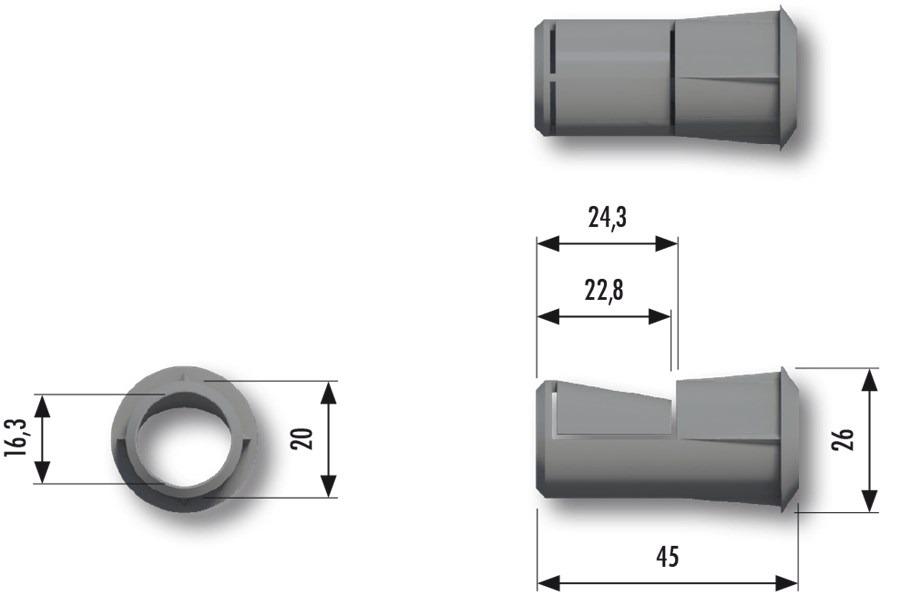 Secubar RVS SKG**® Barrierestang Recht inclusief fraaie Snap Hulzen 16mm 99cm